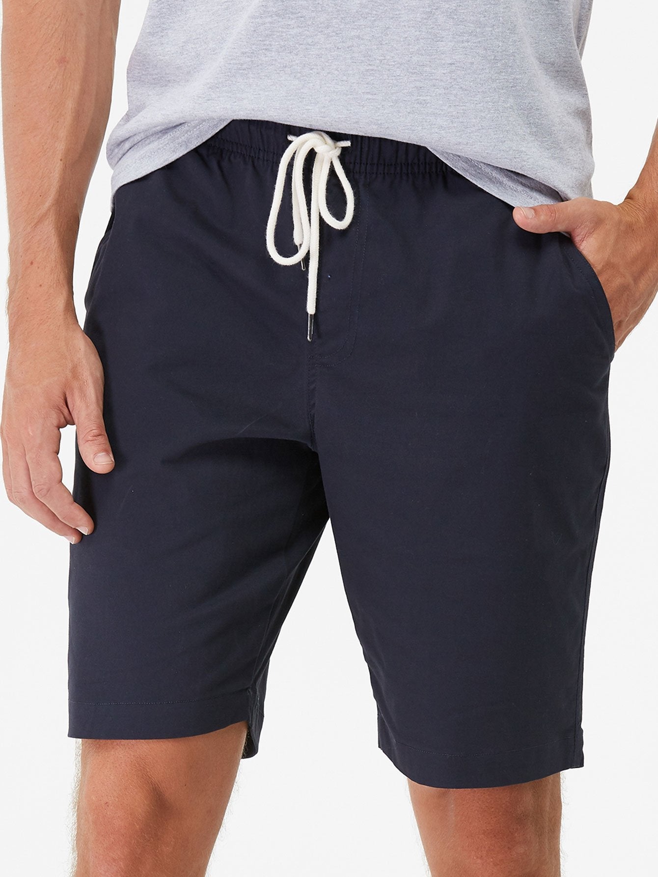 Chino Shorts With Drawstring-Waves And Trunks