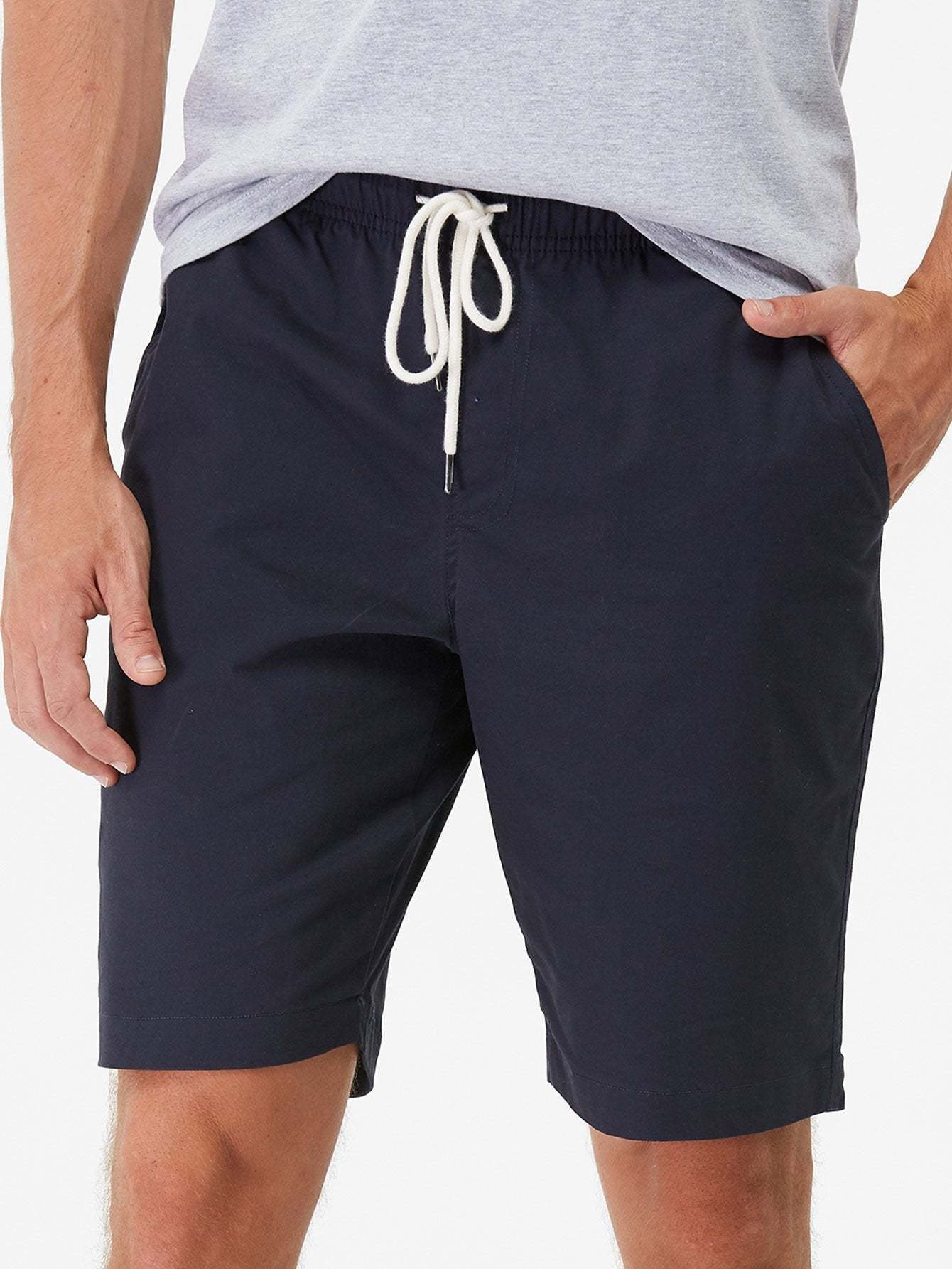 Chino Shorts With Drawstring-Waves And Trunks