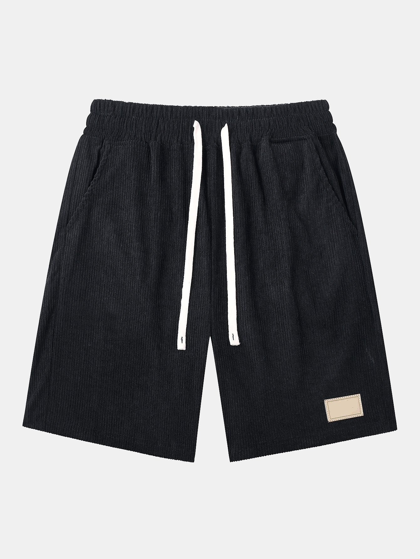 Corduroy Shorts With Drawstring-Waves And Trunks