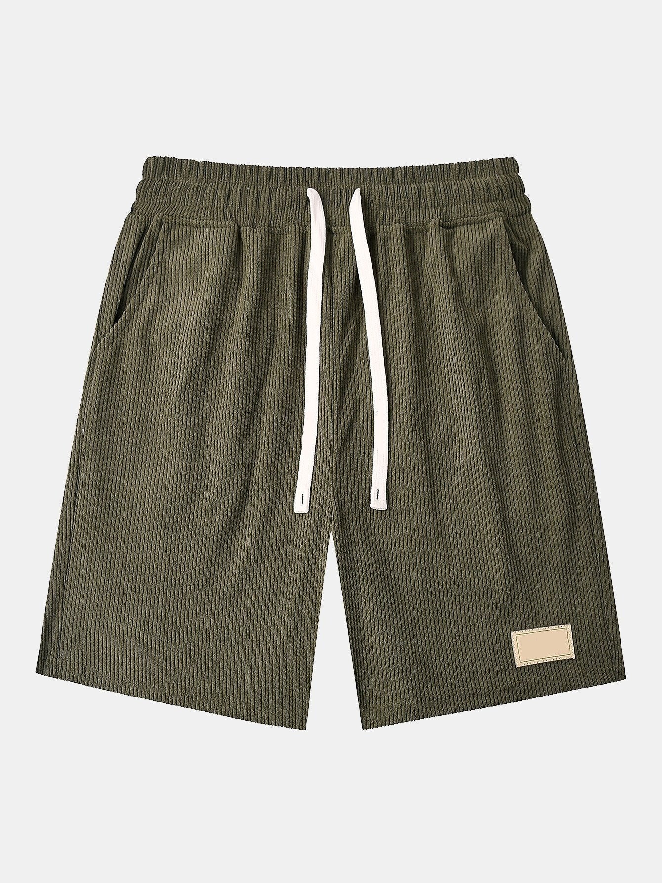 Corduroy Shorts With Drawstring-Waves And Trunks