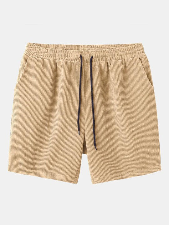 Casual Pocket Detail Plain Beach Shorts-Waves And Trunks