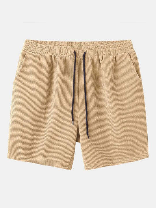 Casual Pocket Detail Plain Beach Shorts-Waves And Trunks