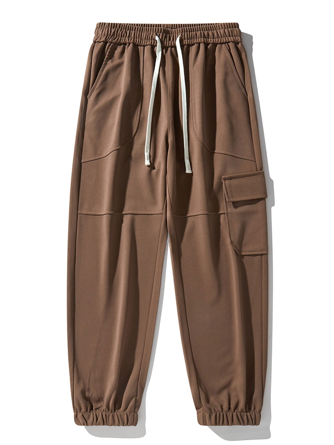 Elastic Waistband Cargo Style Jogging Pants-Waves And Trunks