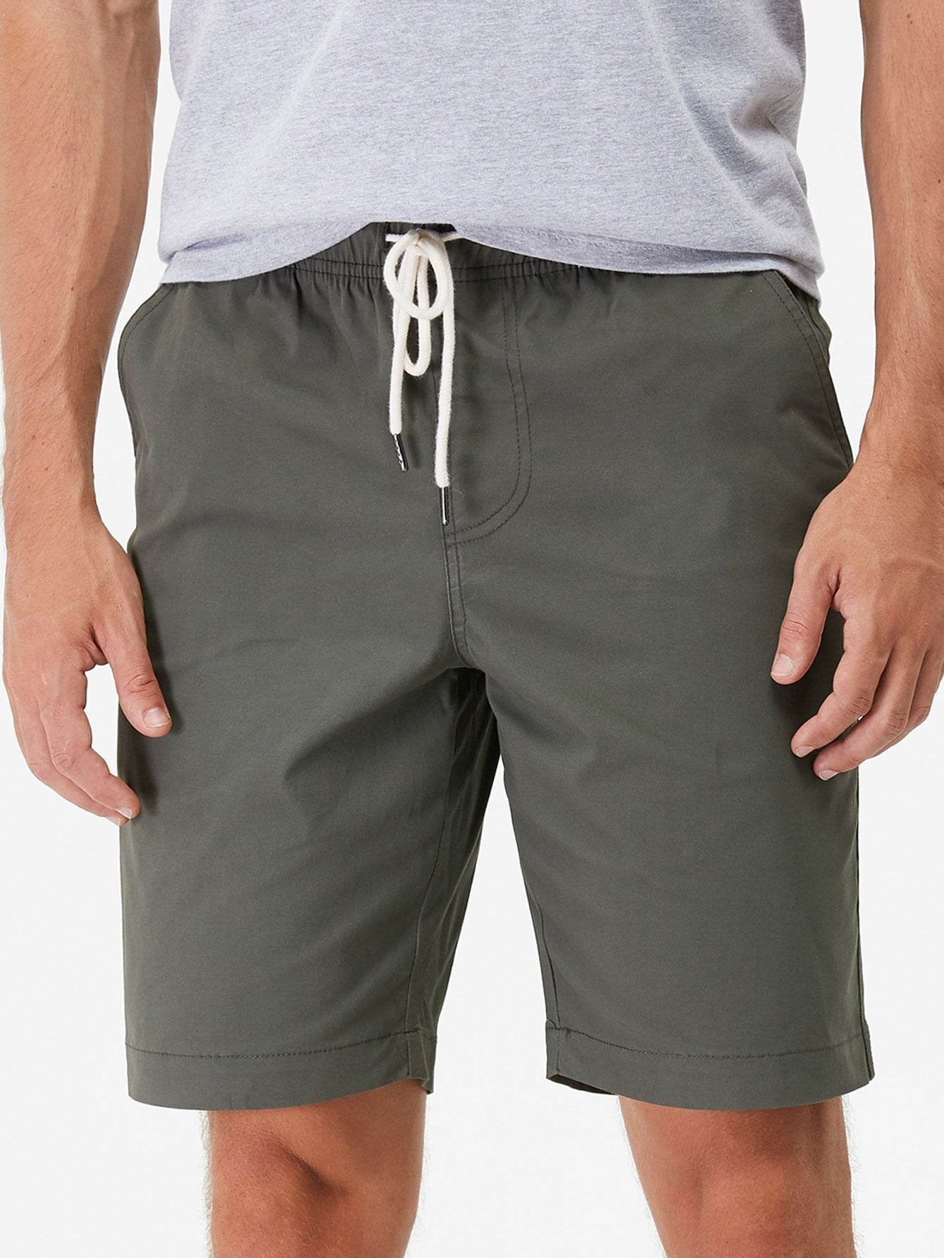 Chino Shorts With Drawstring-Waves And Trunks