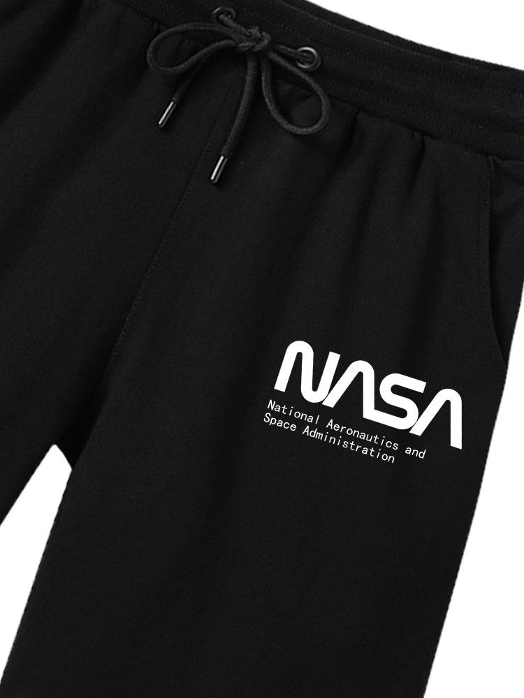 NASA Letter Printed Shorts-Waves And Trunks