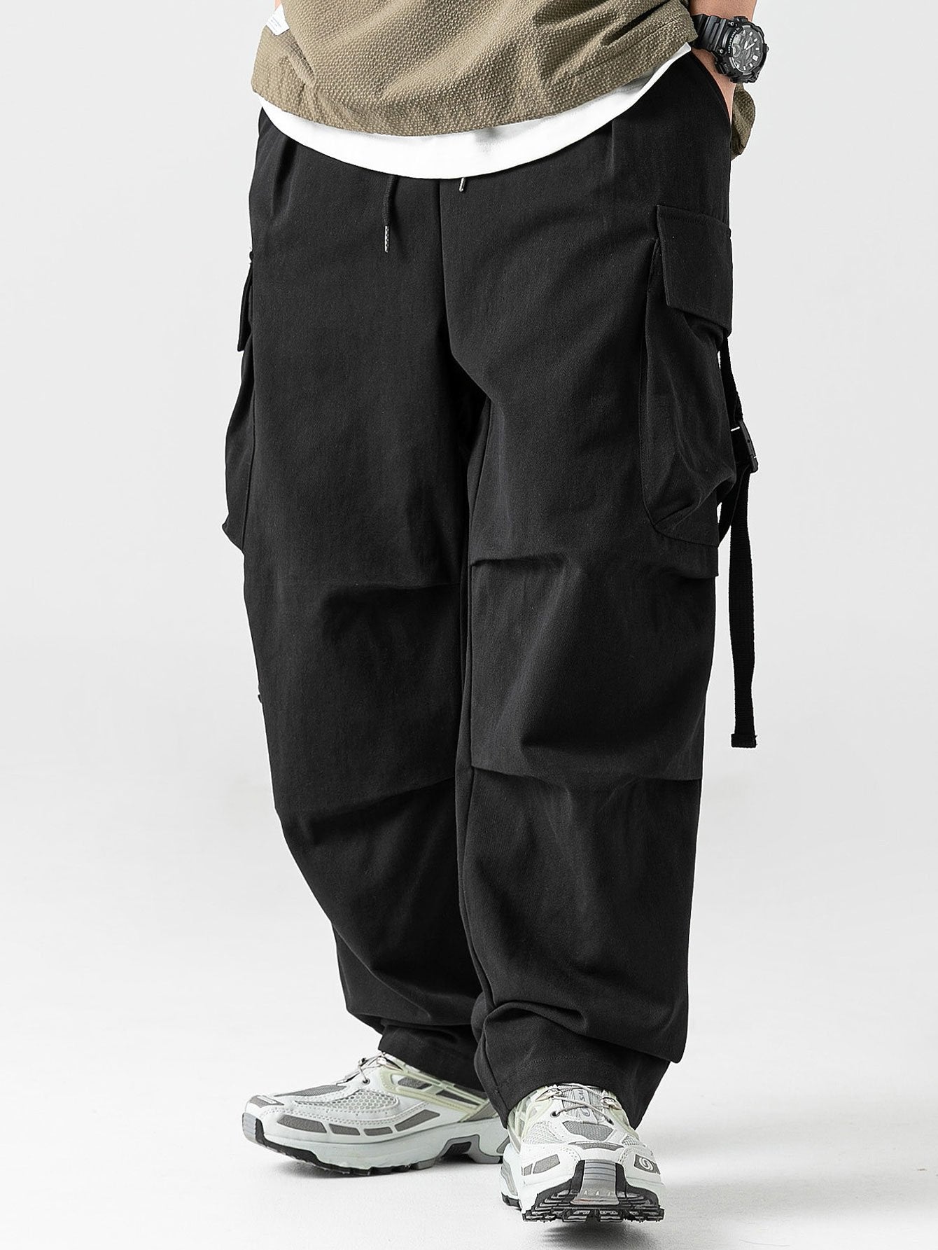 Straight Length Parachute Cargo Pants-Waves And Trunks