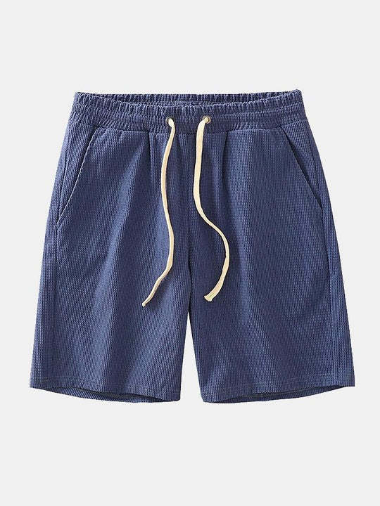 Drawstring Crosscut Casual Beach Shorts-Waves And Trunks