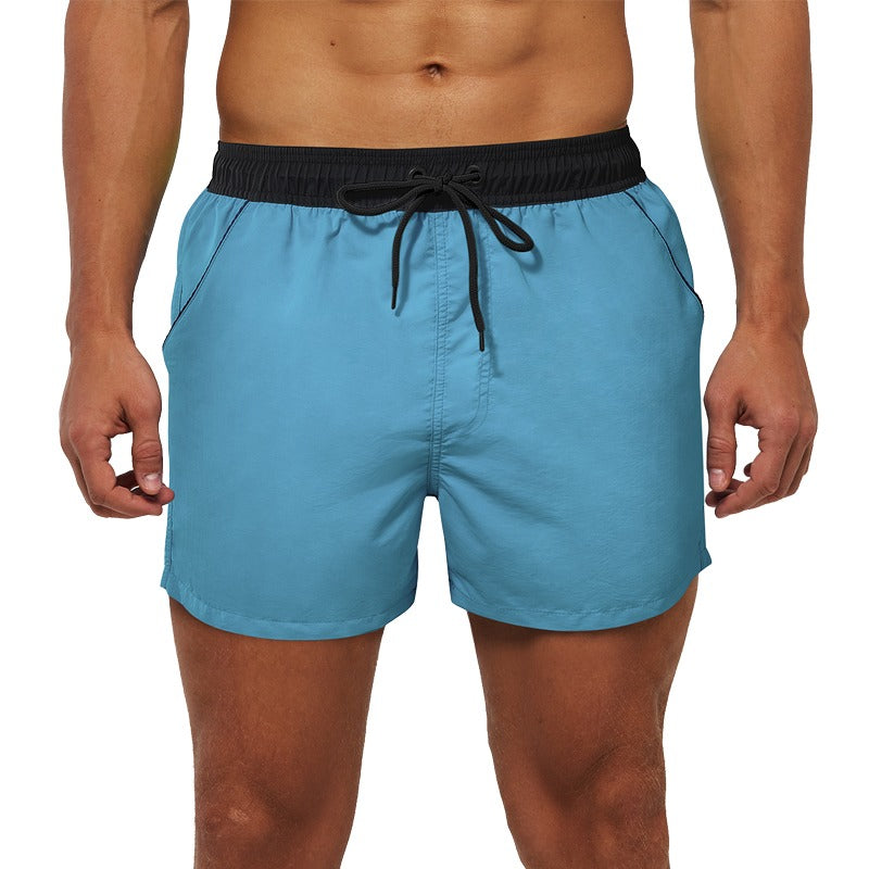 Men's Light blue Swim Trunks Shorts-Waves And Trunks