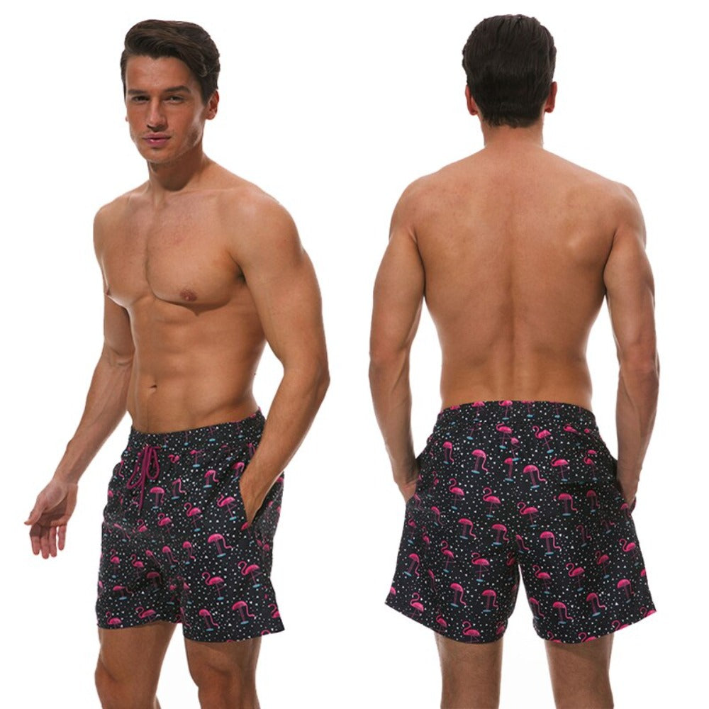Flamingo String Swim Shorts-Waves And Trunks