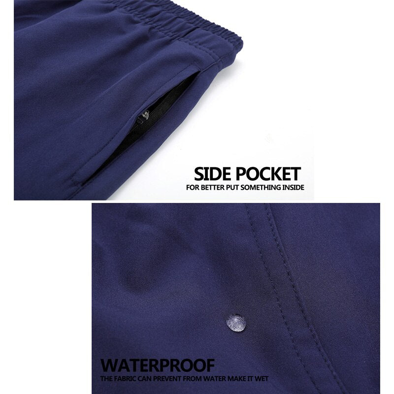 Navy Blue Draw String Swim Shorts-Waves And Trunks