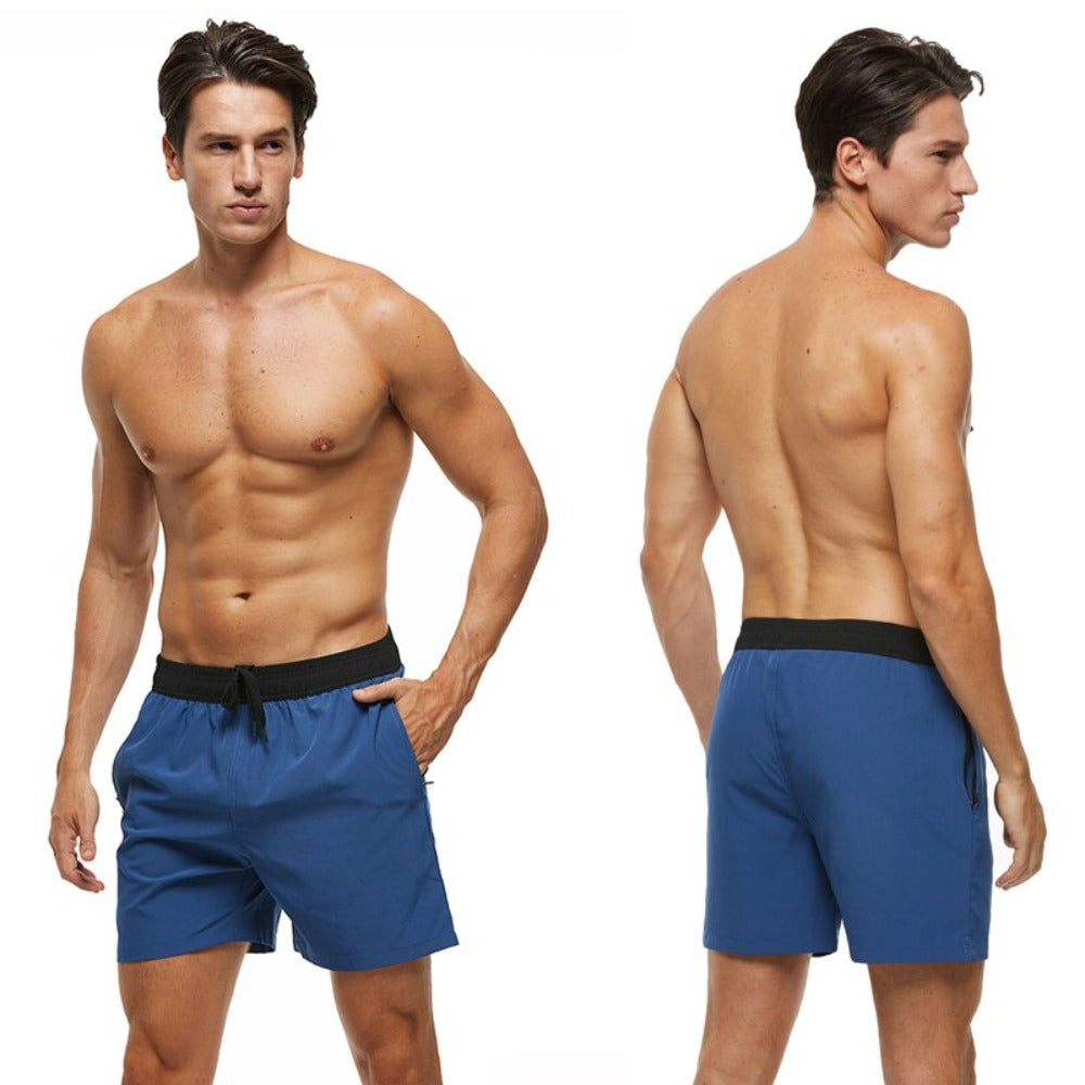 Light Navy String Swim Shorts-Waves And Trunks