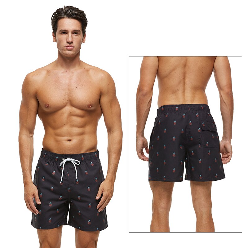 Mini Pineapple Draw String Swim Shorts-Waves And Trunks