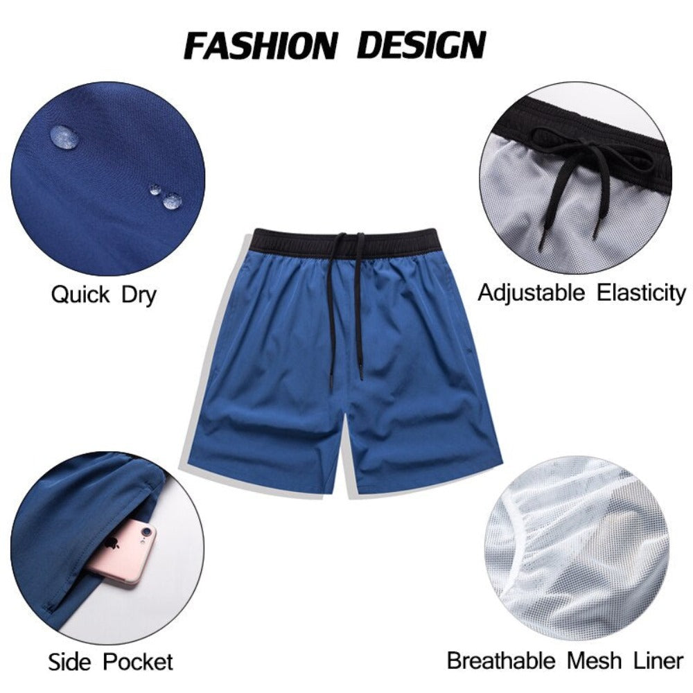 Light Navy String Swim Shorts-Waves And Trunks