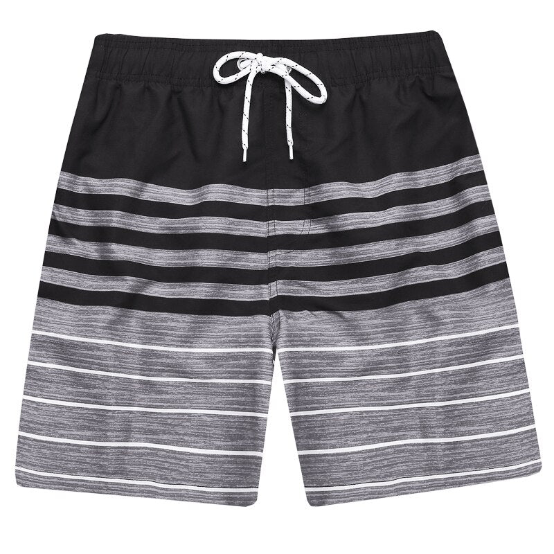 Black Stripe String Swim Shorts-Waves And Trunks