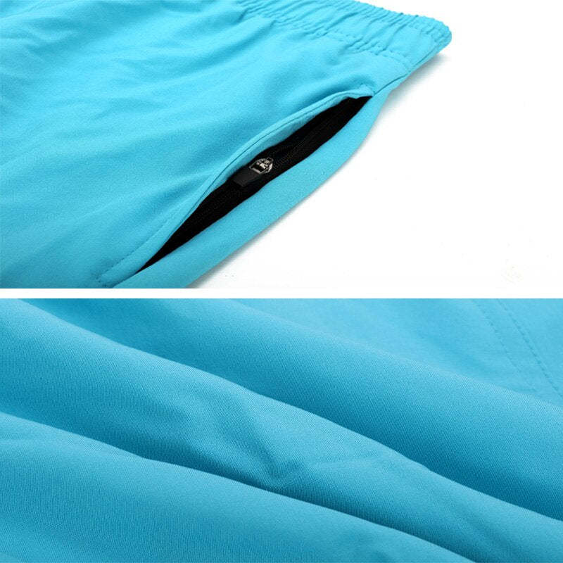 Baby Blue Draw String Swim Shorts-Waves And Trunks