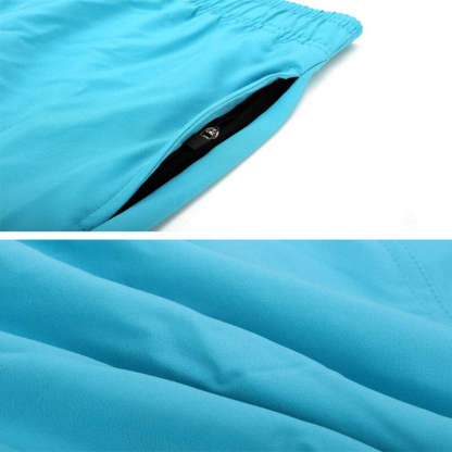 Baby Blue Draw String Swim Shorts-Waves And Trunks