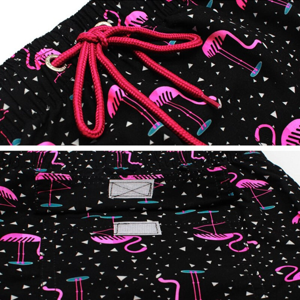 Flamingo String Swim Shorts-Waves And Trunks