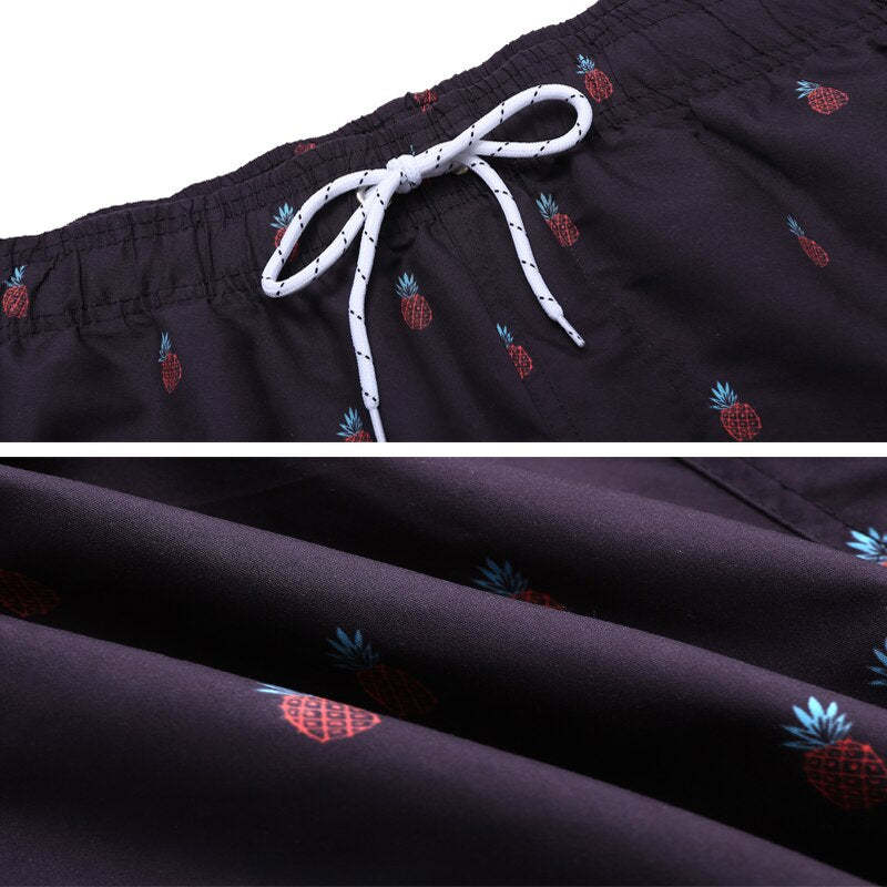 Mini Pineapple Draw String Swim Shorts-Waves And Trunks