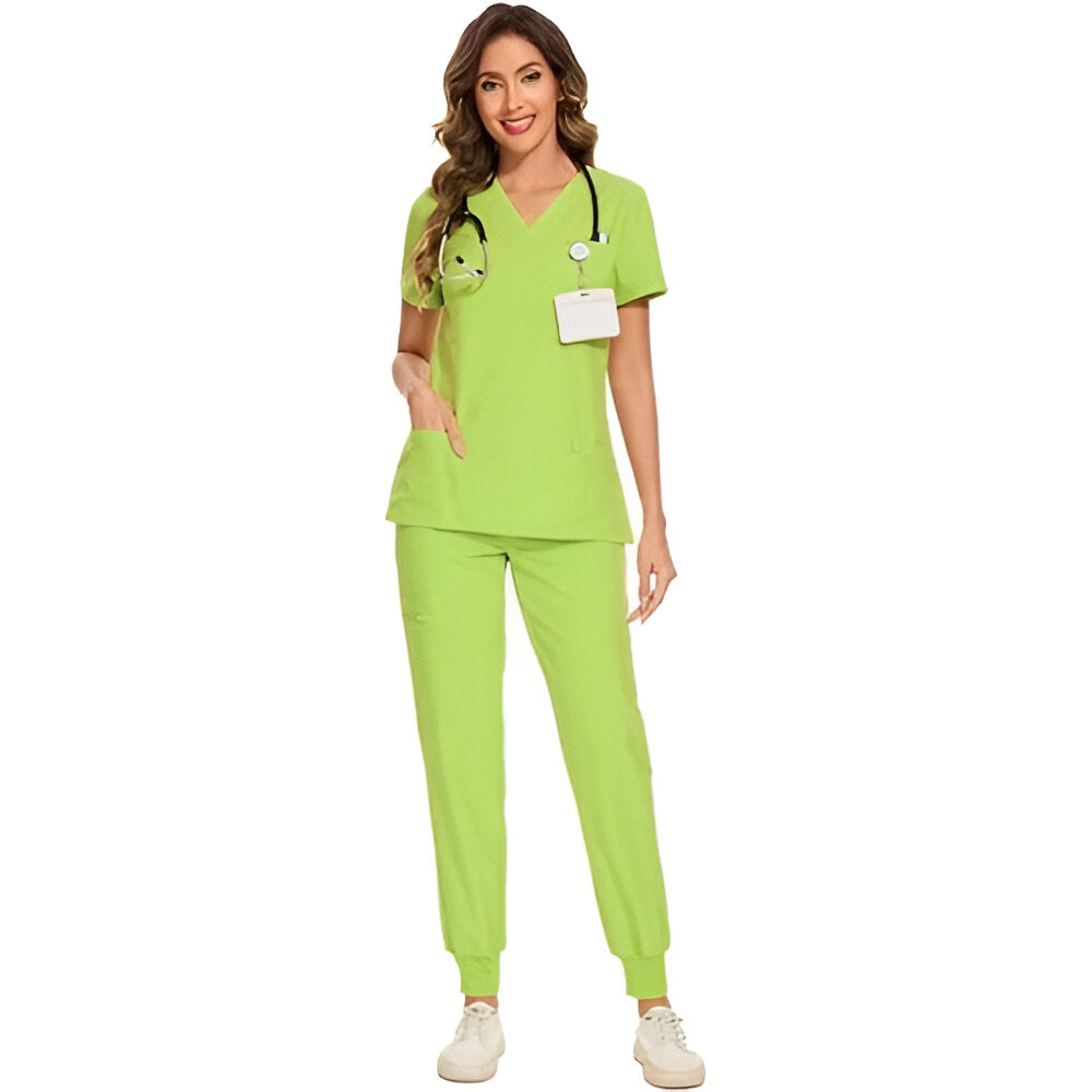 Lightweight Scrub Suit With Jogger Pants-Waves And Trunks