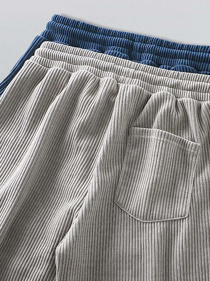 Drawstring Corduroy Jogger Pants-Waves And Trunks