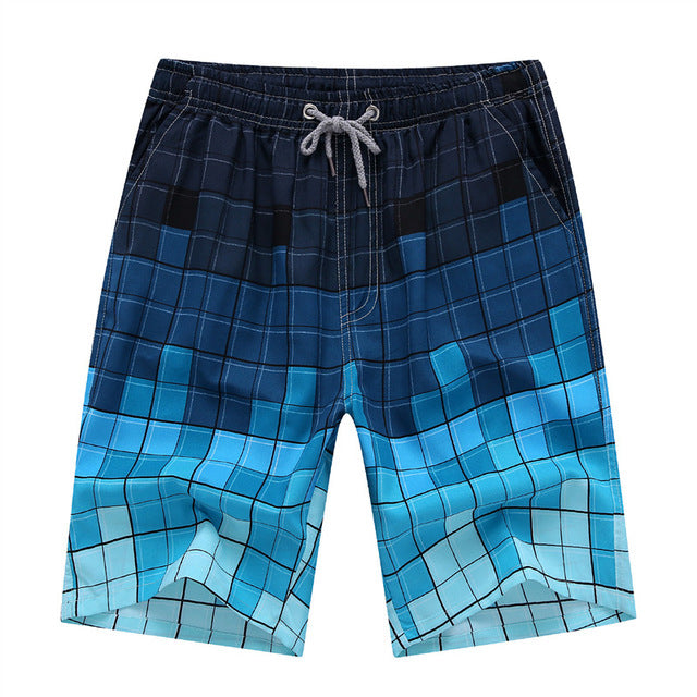 The Blues Checker Game Draw String Swim Shorts-Waves And Trunks