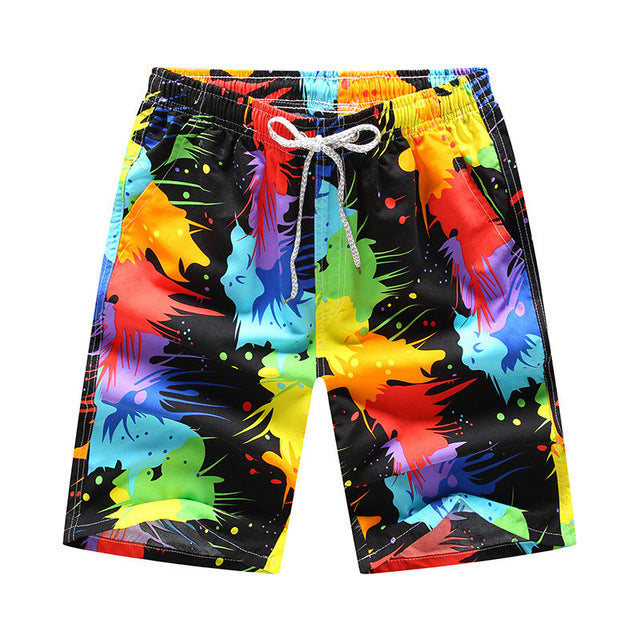 The Splash of Colors Draw String Swim Shorts-Waves And Trunks