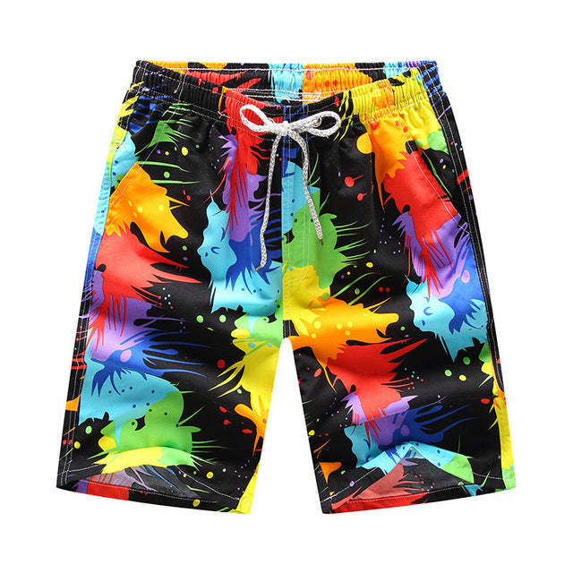 The Splash of Colors Draw String Swim Shorts-Waves And Trunks