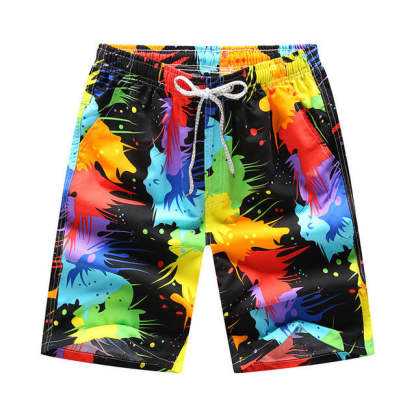 The Splash of Colors Draw String Swim Shorts-Waves And Trunks