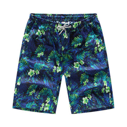 The Blues Rain-forest Draw String Beach Shorts-Waves And Trunks