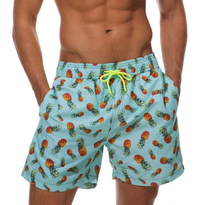 The Pineapples Draw String Swim Shorts-Waves And Trunks