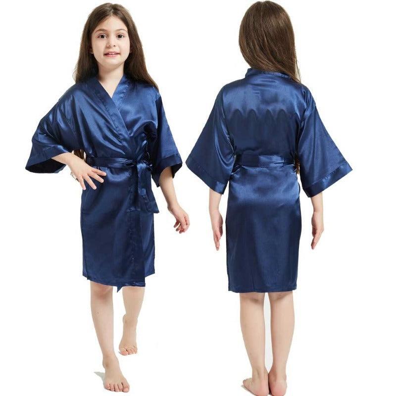 Solid Color Short Robes For Girls - Children Pajamas