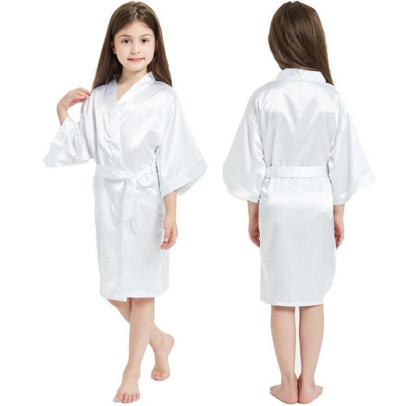 Solid Color Short Robes For Girls - Children Pajamas