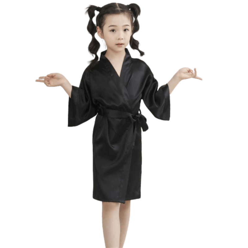 Solid Color Short Robes For Girls - Children Pajamas