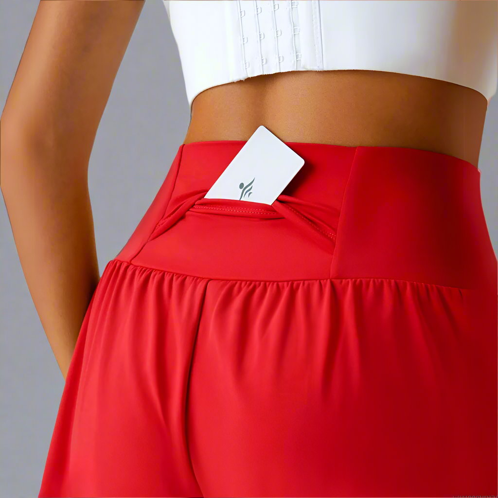 Super High Waisted Back Pocket & Side Hidden Pocket 2-in-1 Yoga Shorts 3 Inches