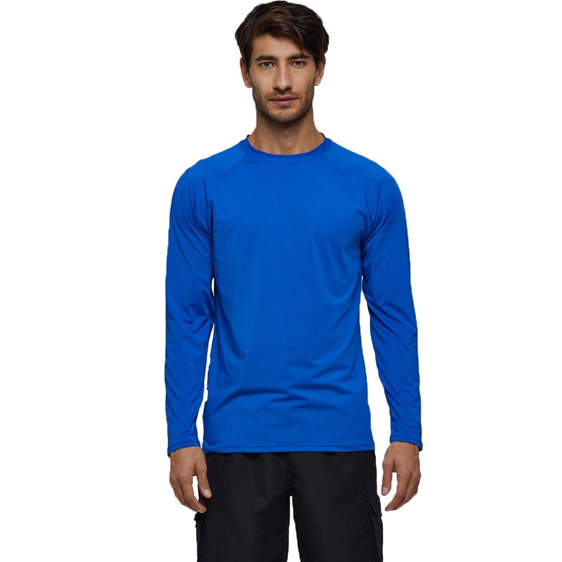 Mens Loose Stretch Swim Top-Waves And Trunks