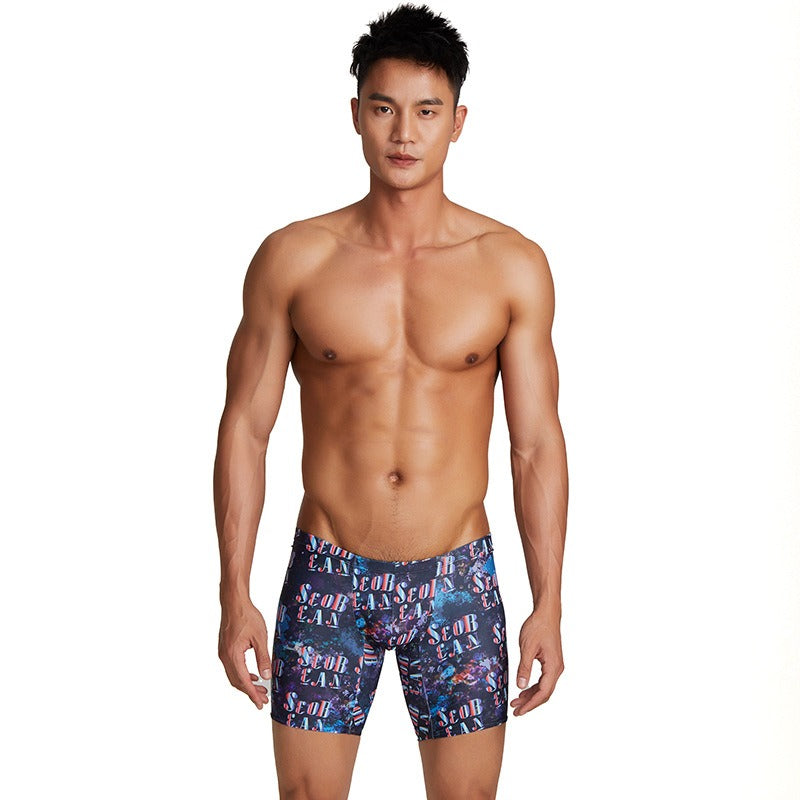 Men's Colourful Pattern Swimwear Trunks-Waves And Trunks