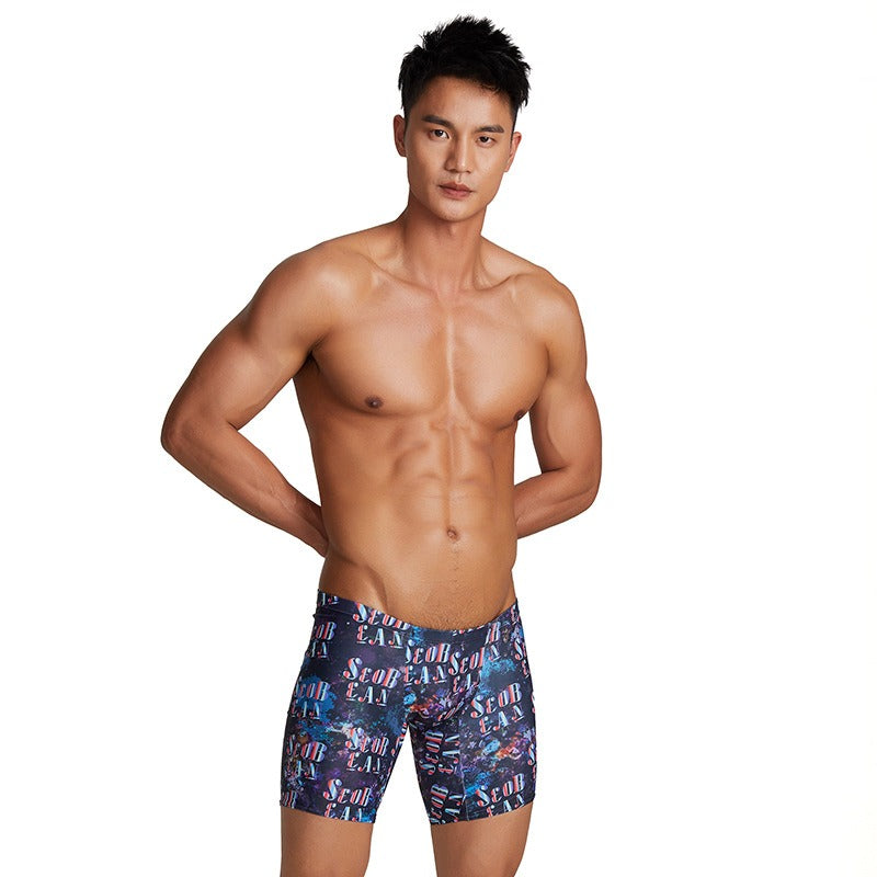 Men's Colourful Pattern Swimwear Trunks-Waves And Trunks
