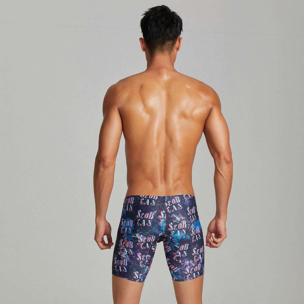 Men's Colourful Pattern Swimwear Trunks-Waves And Trunks