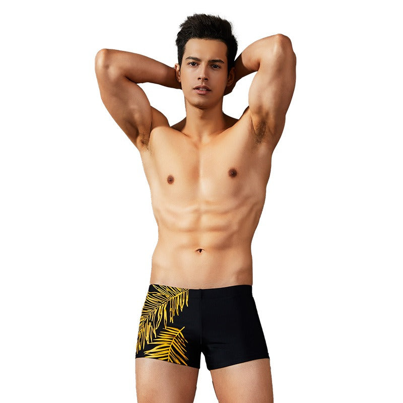 Men's Solid Leaf Trunks-Waves And Trunks