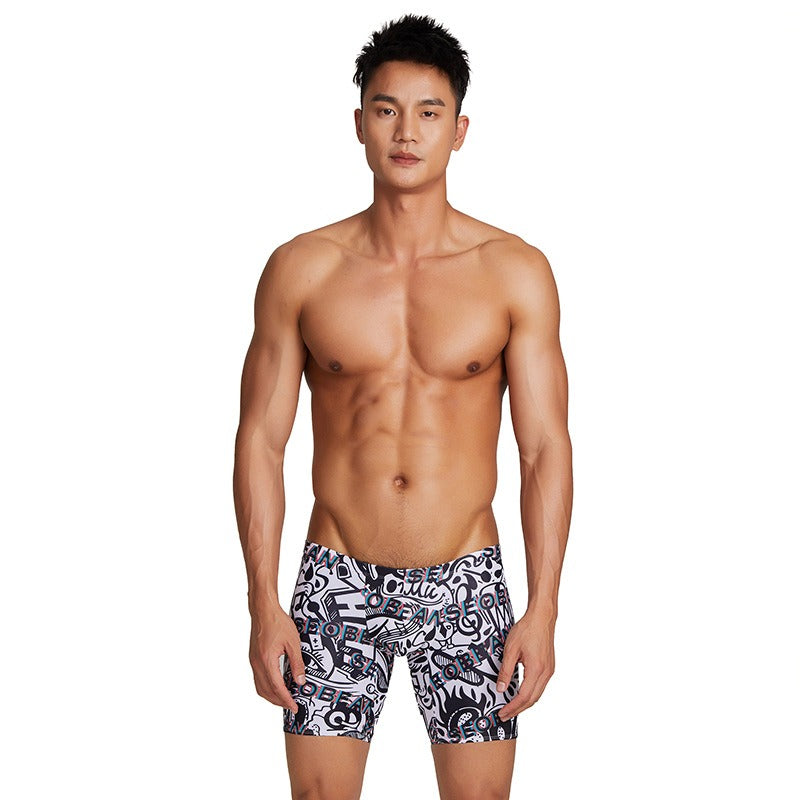 Men's Colourful Pattern Swimwear Trunks-Waves And Trunks