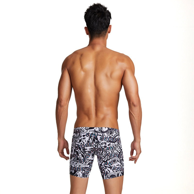 Men's Colourful Pattern Swimwear Trunks-Waves And Trunks