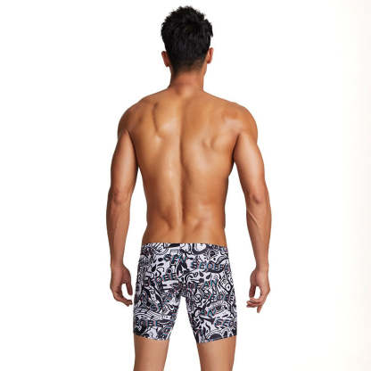 Men's Colourful Pattern Swimwear Trunks-Waves And Trunks