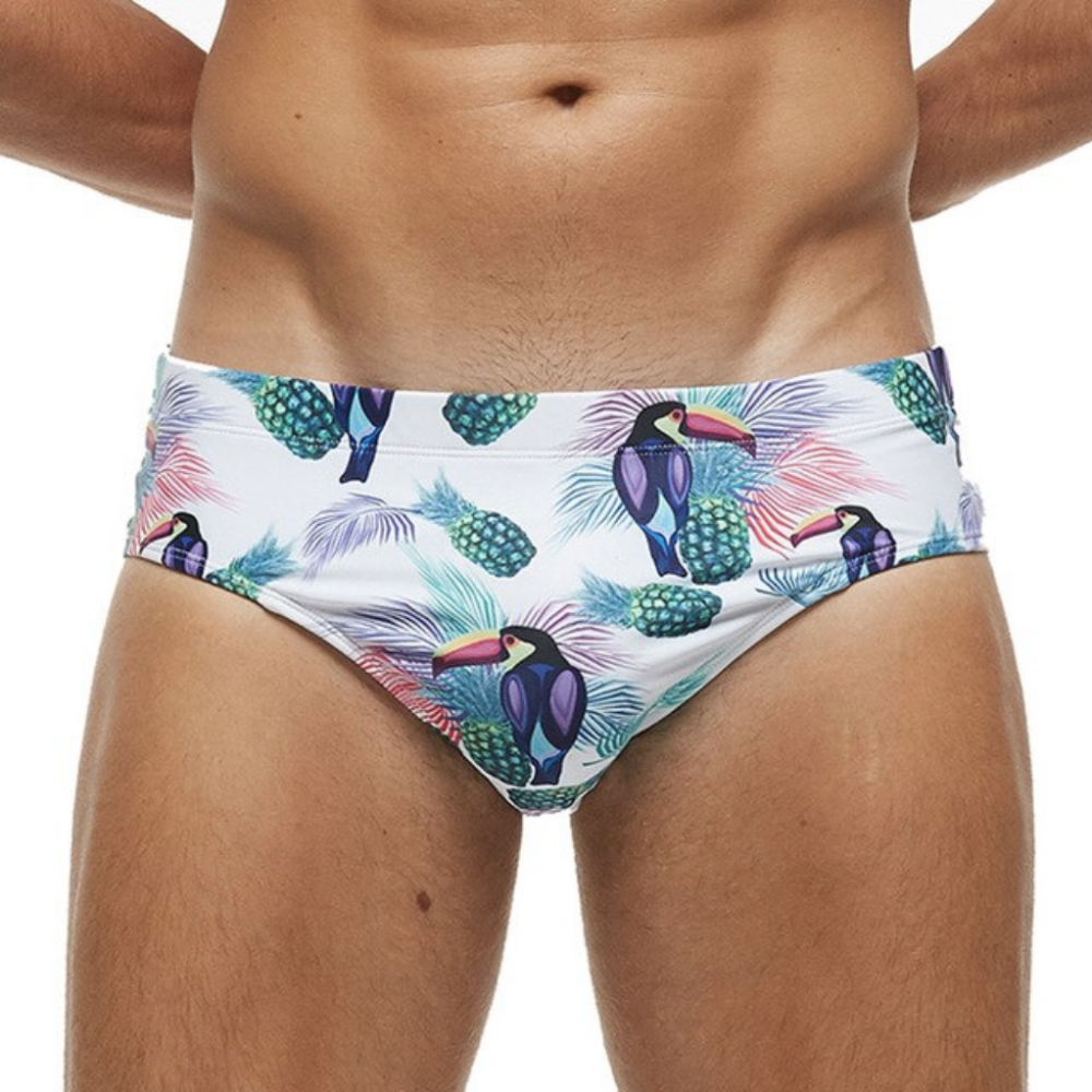 Tucan Tropical Swim Brief-Waves And Trunks
