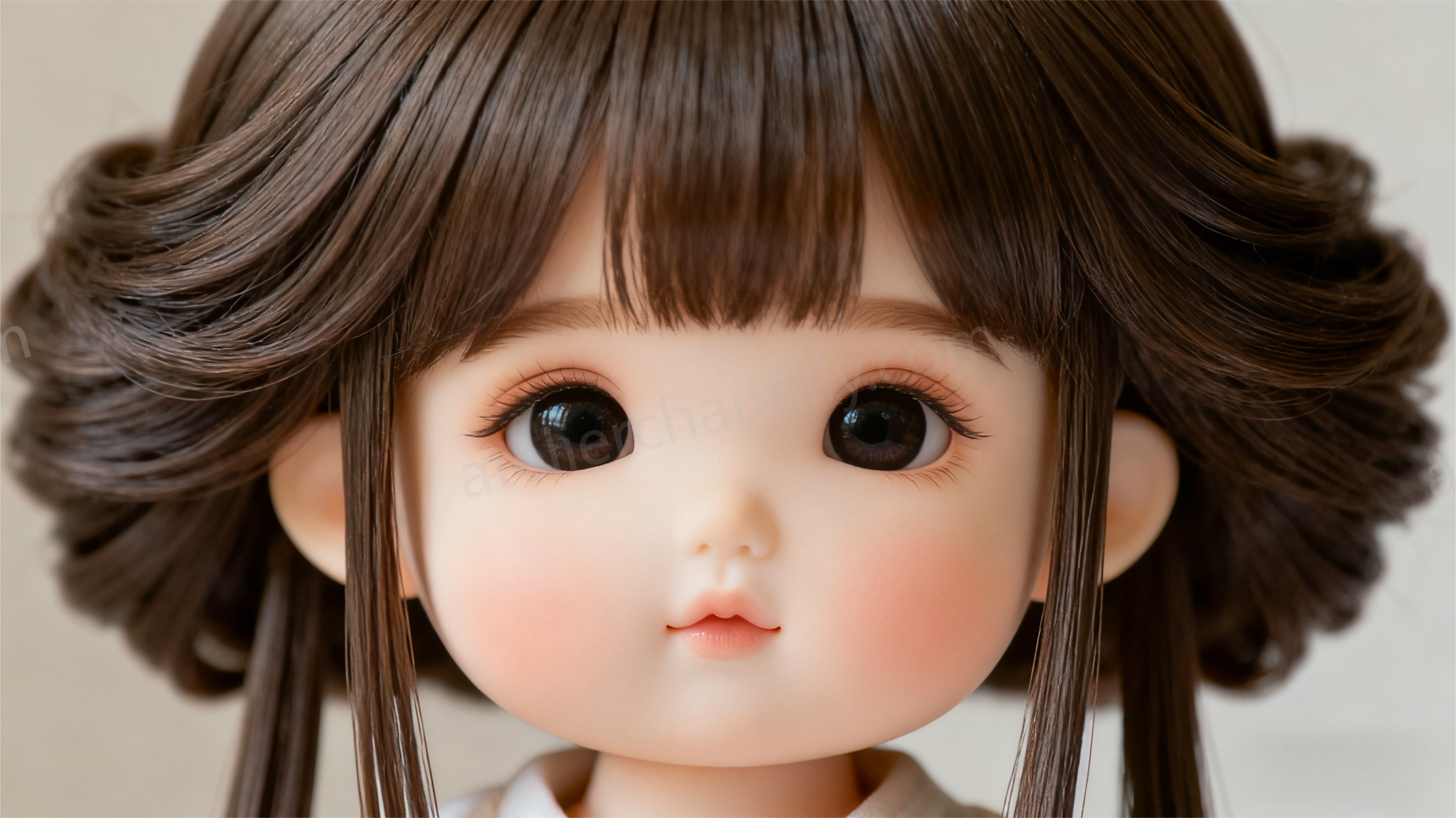 Wig styles that elongate round BJD face