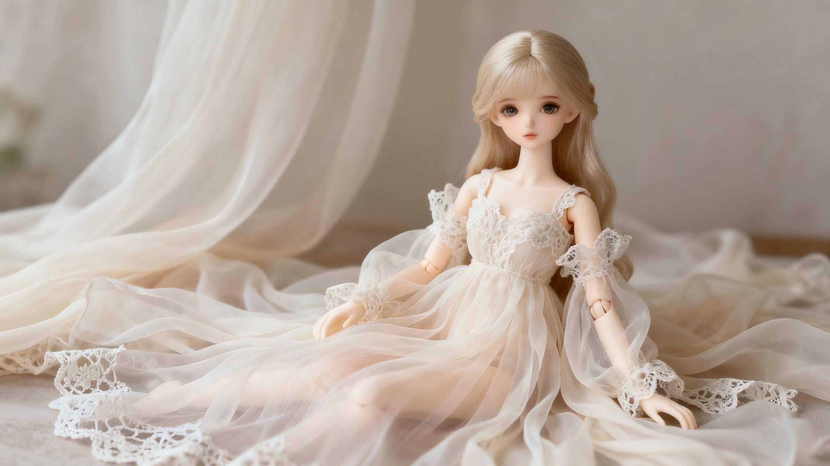 chiffon fabric used in custom BJD doll clothing