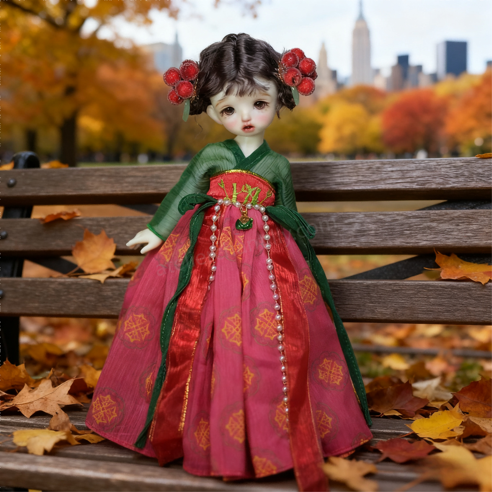 Oriental Elegance Hanfu-Style Dress for 1/6 BJD Dolls | Atelier Chantilly -A11-Atelier Chantilly