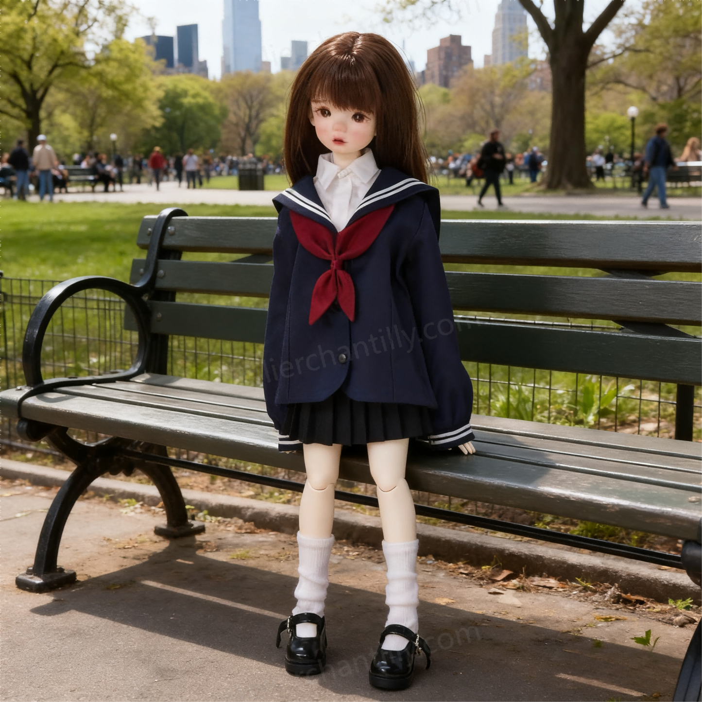 Navy Blue Classic Academia Outfit for 1/4 BJD Dolls | Atelier Chantilly --A18-Atelier Chantilly