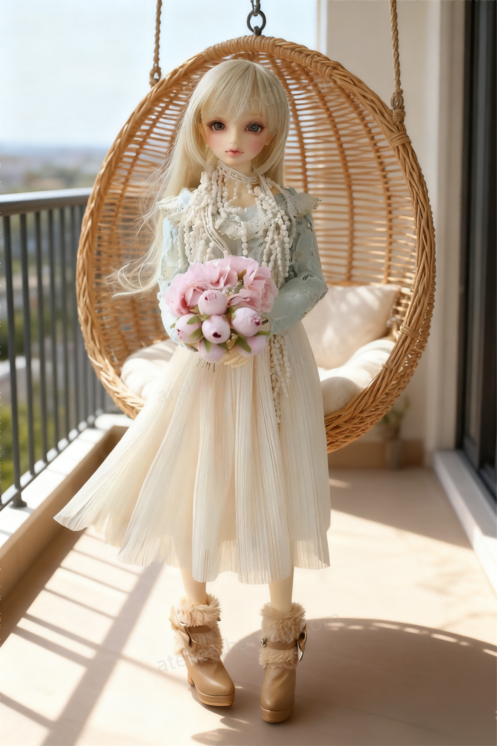 Pastel Vintage Lace Dress Outfit for 1/3 BJD Dolls | Atelier Chantilly