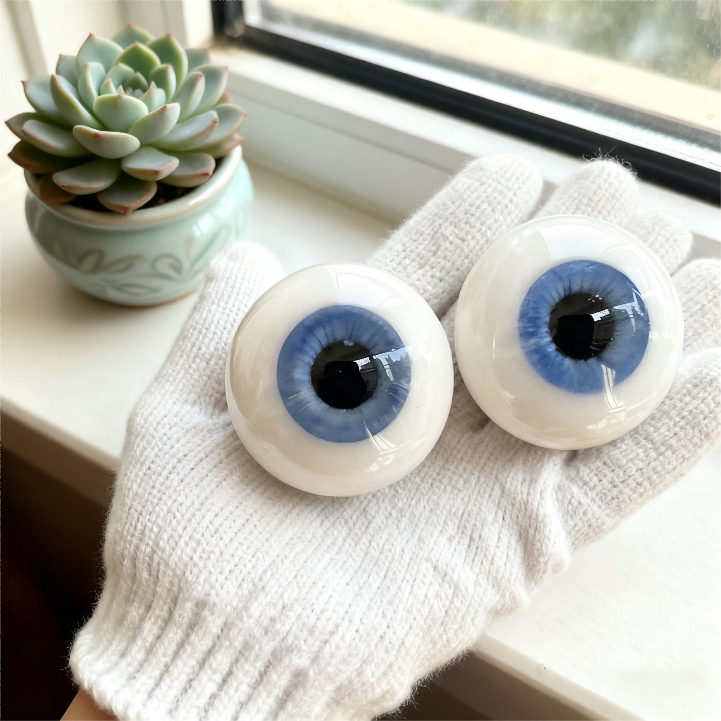 Realistic Blue Glass Eyes for 1/3 1/4 1/6 BJD Dolls | Atelier Chantilly-Atelier Chantilly