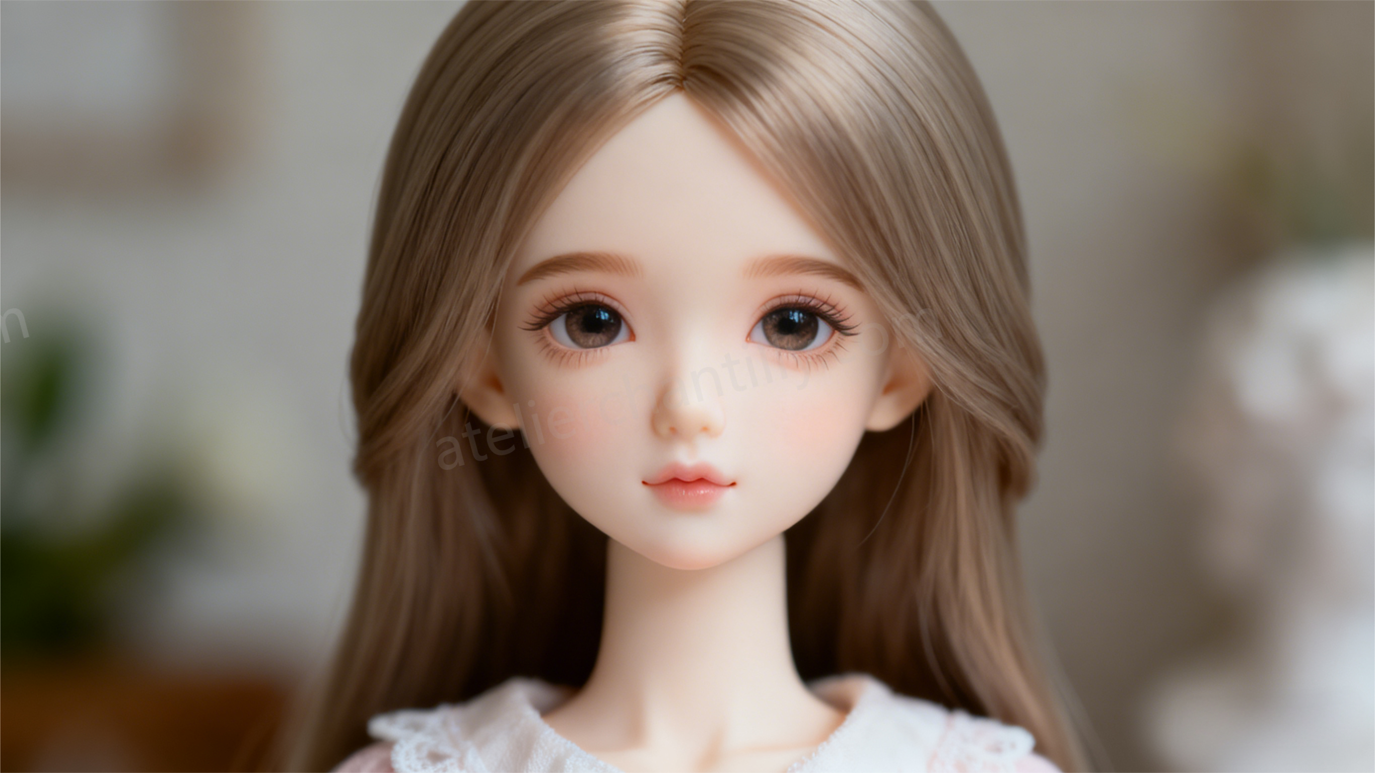 BJD heart-shaped face with balanced wig styles